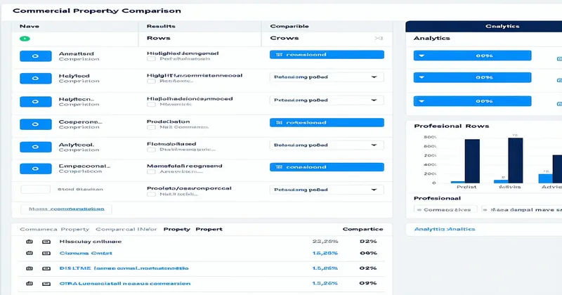 Data visualization showing property comparison matching on screen
