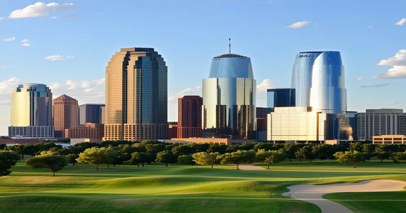 Dallas skyline panoramic view showing commercial real estate development