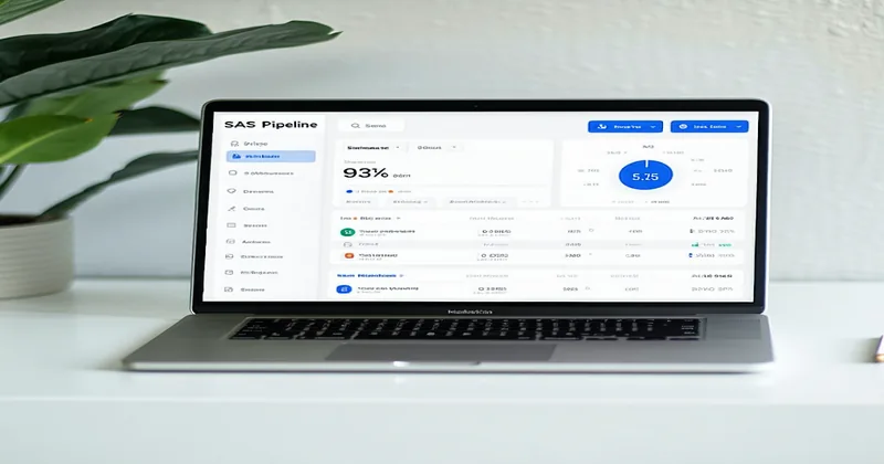 Deal pipeline analytics dashboard on a laptop screen